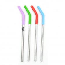 Jumbo Reusable Metal Straw with Carrying Pouch